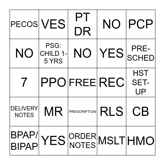 Bingo Card