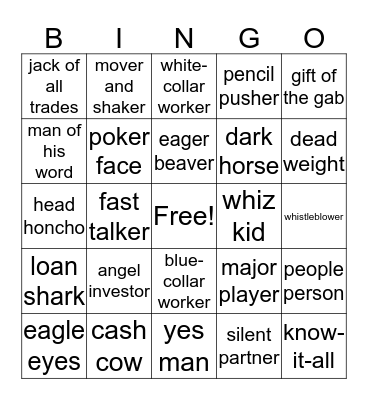 ORGANIZATION UNIT 4 Bingo Card