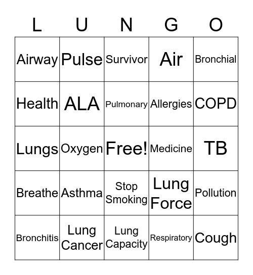 LUNGO  Bingo Card