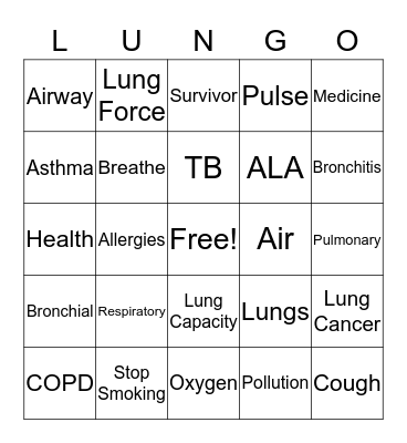 LUNGO  Bingo Card