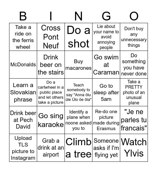 TOULOUSE WE ARE BACK Bingo Card