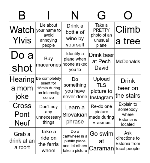 TOULOUSE WE ARE BACK  Bingo Card