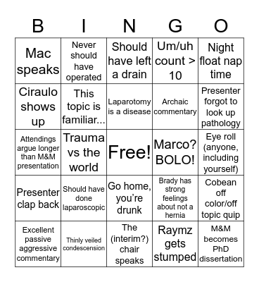 M&M Bingo (8/29) Bingo Card