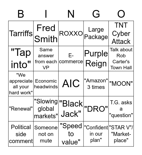 Let's Talk Bingo Card