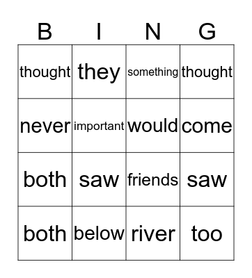 Sitton level 3 Unit 2 Bingo Card