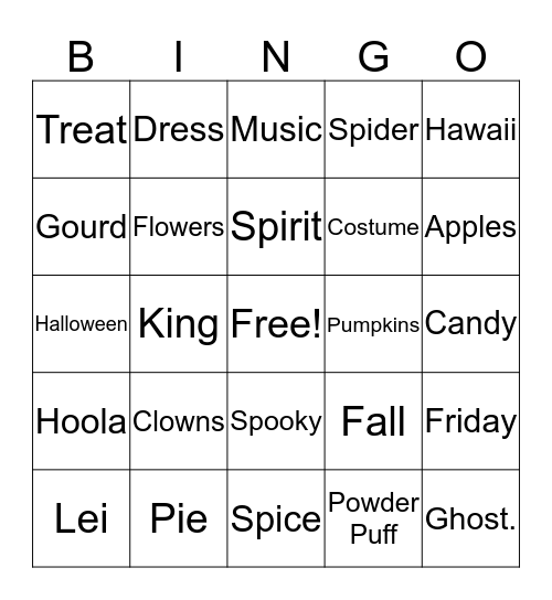 Wellness Wednesday Bingo Card