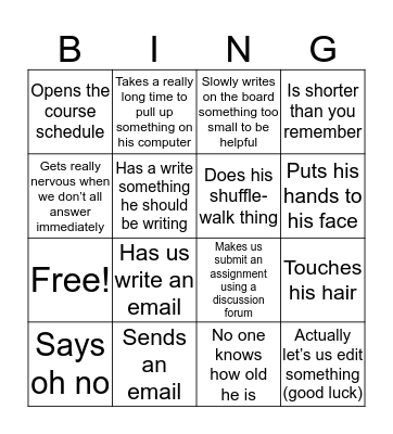 Woolfitt Bingo Card