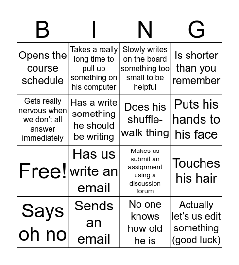 Woolfitt Bingo Card