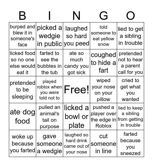 GIRL...NO YOU DIDN'T!!!!! Bingo Card