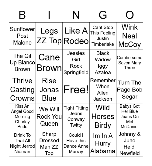 Kaylee Birthday Bingo Card