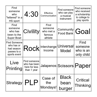 Bingo Card