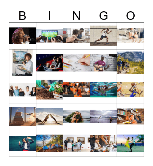 Hobbys und Freizeit 5X5 Bingo Card