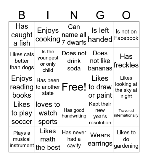 Let's Lead BINGO Card