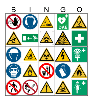 BINGO DE SÉCURITÉ Bingo Card