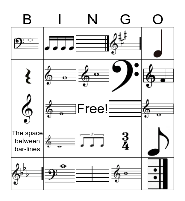 General Music Review  Bingo Card