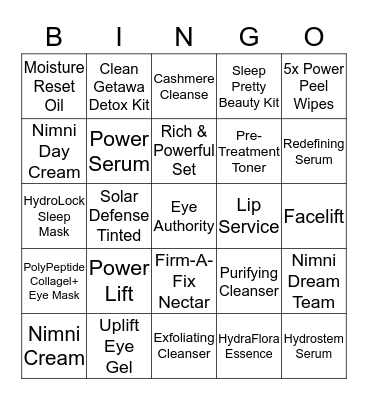 Hiatus Holiday Incentive for Front Desk Team Bingo Card