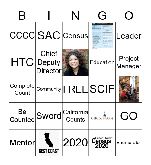 CENSUS Bingo Card