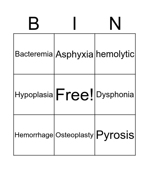 MT Assignment 1 Bingo Card