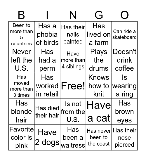 Justice and Mercy Bingo Card
