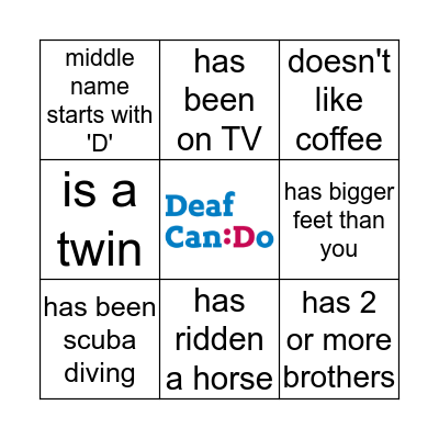 Sip N Sign Bingo Card