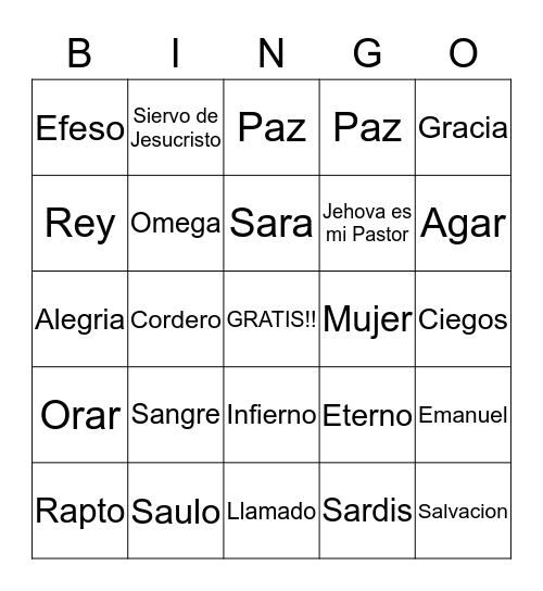 YO SOY EL CAMINO,LA VERDAD Y LA VIDA Bingo Card