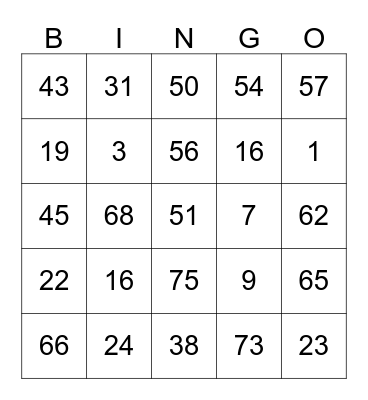 SRV_97JAEHYUN Bingo Card