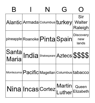 SOTW Week 1-5 Bingo Card