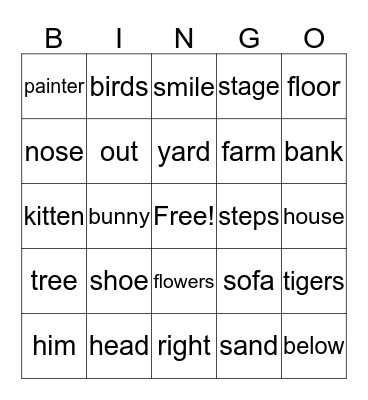 Analogies (red 1) Bingo Card