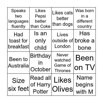 Bingo Card