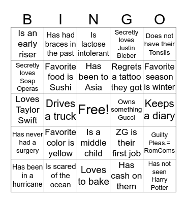 Bingo Card