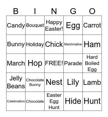 Deer Park Gardens Easter Bingo! Bingo Card