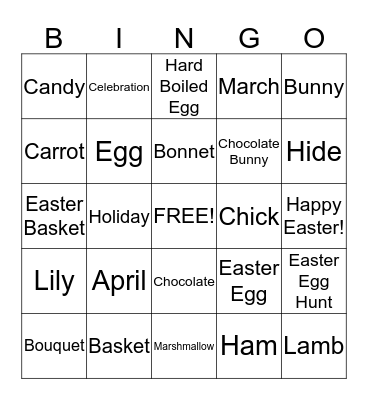 Deer Park Gardens Easter Bingo! Bingo Card