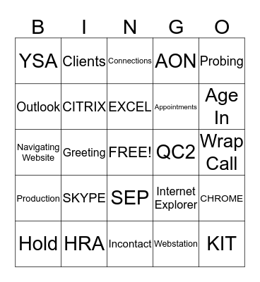 Work Maturity Skills Bingo Card