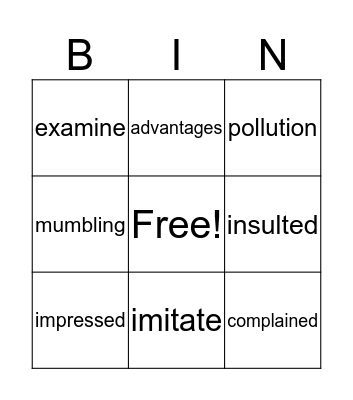 Tales of a Fourth Grade Nothing Bingo Card