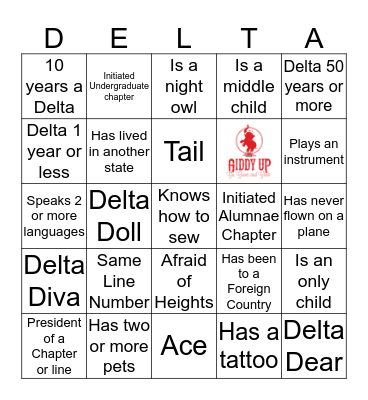 Get To Know You Bingo Card