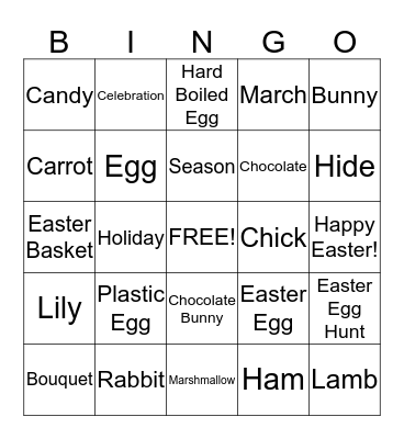 Deer Park Gardens Easter Bingo! Bingo Card