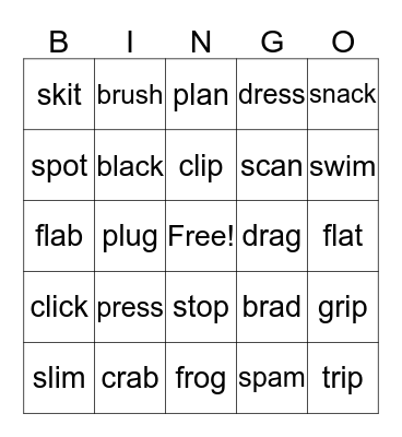 Blends BINGO Card