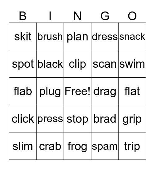 Blends BINGO Card