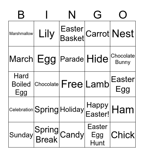 Deer Park Gardens Easter Bingo! Bingo Card