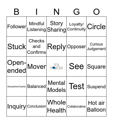 VA Voices  Bingo Card