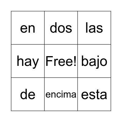 1st 9 Weeks Bingo Card