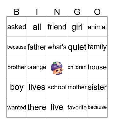 Brown List Bingo Card