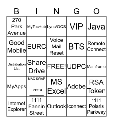 IRC L2 BINGO Card