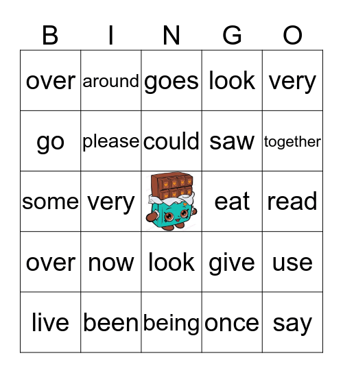Blue List Bingo Card