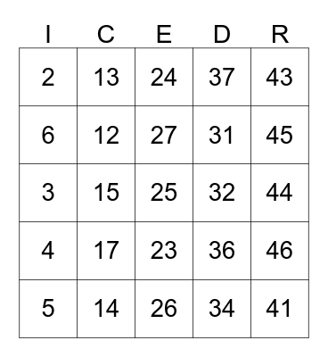 CORE VALUE BINGO!!!! Bingo Card