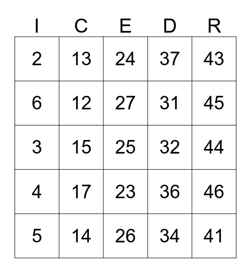 CORE VALUE BINGO!!!! Bingo Card