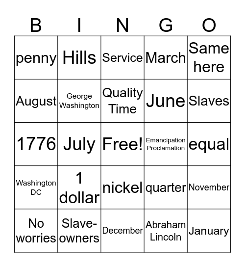 Bingo Card