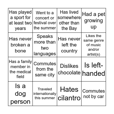 Banquet Bingo! Bingo Card