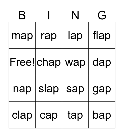 ap Bingo Card