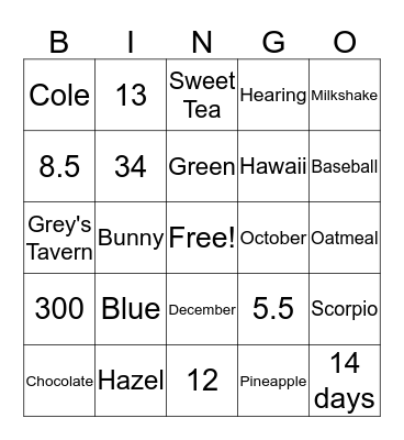 Ahoy Baby Boy Bingo Card